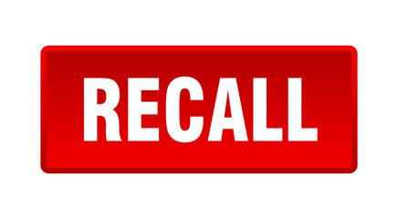 recall button. recall square red push button