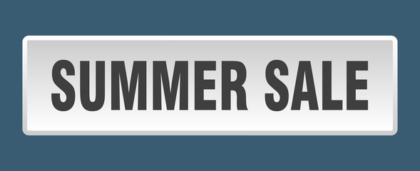 summer sale button. summer sale square white push button