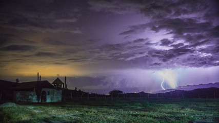 Paisaje noche desierto de la tatacoa, Colombia