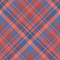 Seamless pattern in fascinating red and dark blue colors for plaid, fabric, textile, clothes, tablecloth and other things. Vector image. 2