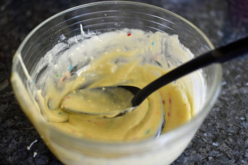 Mixing Bowl with Cake Batter