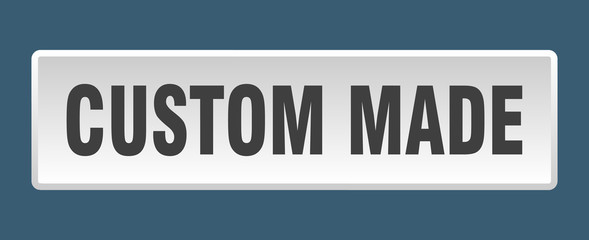 custom made button. custom made square white push button