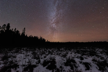 The Milky Way over Algonquin Park in Winter