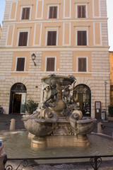 ROME, ITALY-September 25, 2019: warm autumn walks through the streets of Rome through the eyes of a tourist