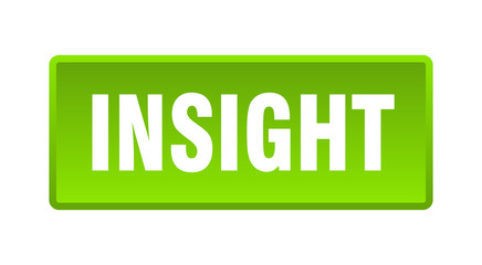 Fototapeta premium insight button. insight square green push button