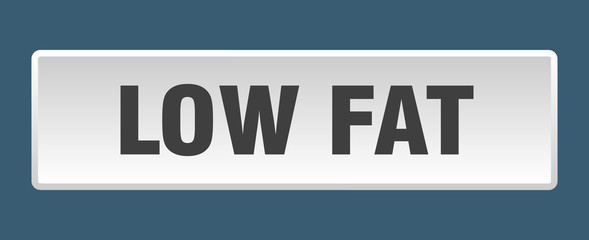 low fat button. low fat square white push button