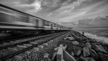 railroad and urban train