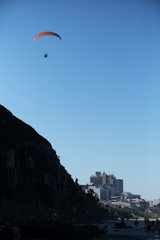 paragliding and beach