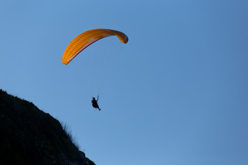 paraglider in the sky