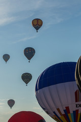 hot air balloons in the sky