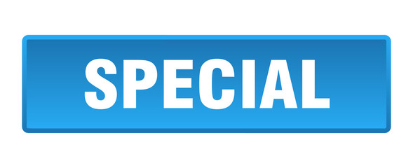 special button. special square blue push button