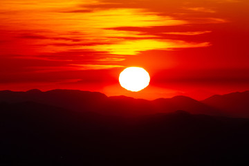 Fototapeta premium Mountain Sunset