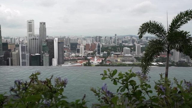 A beautiful view of Singapore from the infinity pool