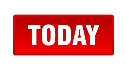 today button. today square red push button