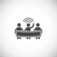 Activism related icon on background for graphic and web design. Creative illustration concept symbol for web or mobile app