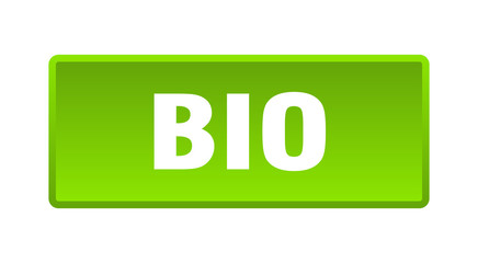 bio button. bio square green push button