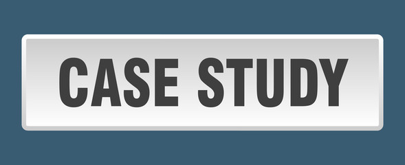 case study button. case study square white push button