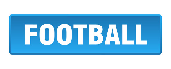 football button. football square blue push button
