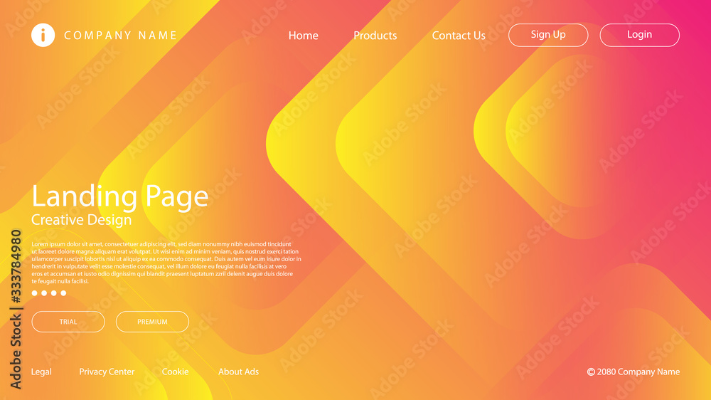 Wall mural abstract modern graphic element. dynamical colored forms and waves. gradient abstract banner with fl