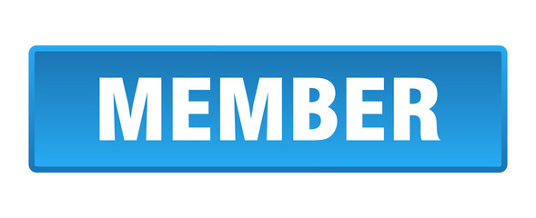 member button. member square blue push button