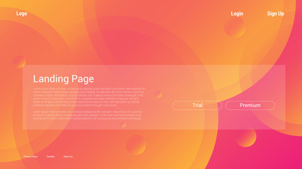 Abstract modern graphic element. Dynamical colored forms and waves. Gradient abstract banner with flowing liquid shapes. Template for the design of a website landing page or background.