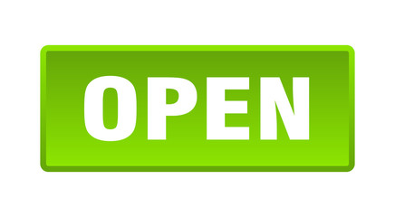 open button. open square green push button