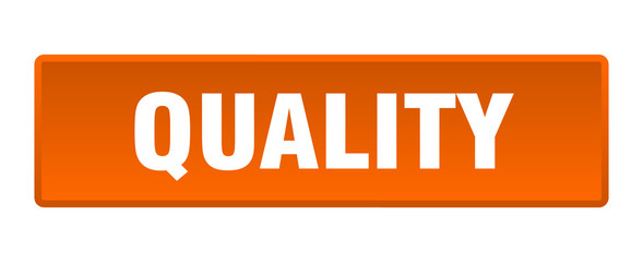 quality button. quality square orange push button