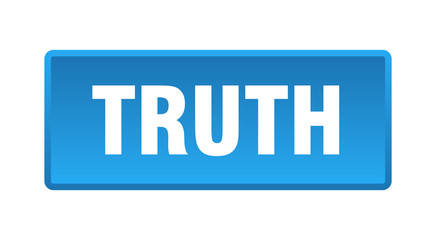 truth button. truth square blue push button