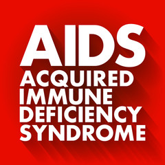AIDS - Acquired Immune Deficiency Syndrome acronym, health concept background
