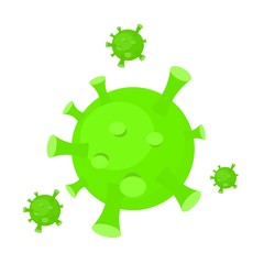 Covid 19. Coronavirus isolated on white background