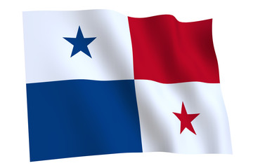 Panama Flag waving