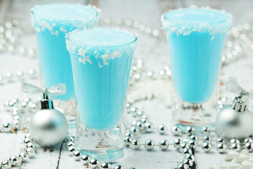 Three shots with Frost Jack cocktail	