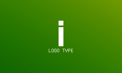 Logo Design I Alphabet On Green and Light Yellow Gradient Background 