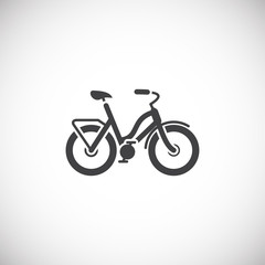 Fototapeta na wymiar Bicycle related icon on background for graphic and web design. Creative illustration concept symbol for web or mobile app