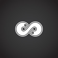 Infinity sign icon on background for graphic and web design. Creative illustration concept symbol for web or mobile app