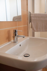 bathroom sink with tap clean running water 