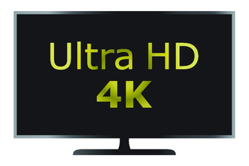 Ultra HD 4K Television icon. TV vector illustration.