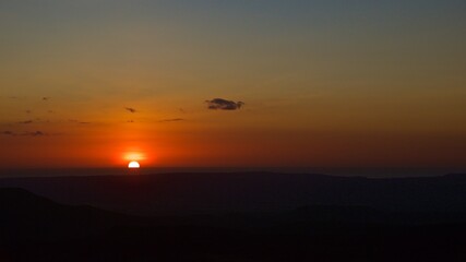 Sunset on Pacific Ocean at Guanacaste in Costa Rica