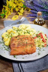Breaded cod fillet.