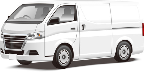  Commercial vehicle illustration Sales vehicle Cargo Van coloring base 商用車イラスト ワンボックス カーゴ 保冷車 営業車 イラスト カラーリングベース