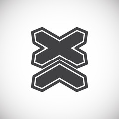 Fototapeta premium Railway transportation related icon on background for graphic and web design. Creative illustration concept symbol for web or mobile app