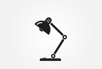 desk lamp icon. office work equipment and element of interior