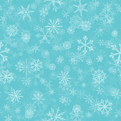 Gold Snowflakes seamless pattern. Vintage purple background. Christmas collection. Vector illustration