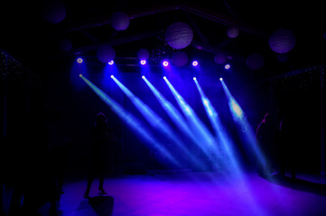 Light show on a wedding party