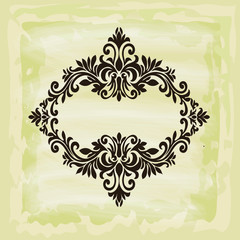 Oriental vector damask patterns for greeting cards and wedding invitations.