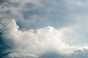 Naklejka na ściany i meble Soft White clouds in the blue sky, Blue sky and clouds background.