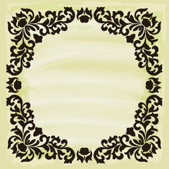 Oriental vector damask patterns for greeting cards and wedding invitations. © Mila star 