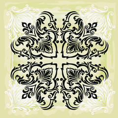 Oriental vector damask patterns for greeting cards and wedding invitations.