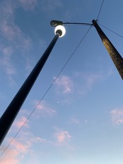Obraz premium pole on blue sky