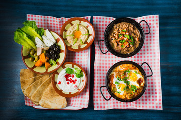 Turkish Breakfast with Sausage and Egg